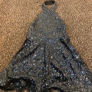 Grey sequin dress